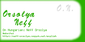 orsolya neff business card